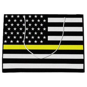 Thin Yellow Line Dispatcher Flag Large Gift Bag