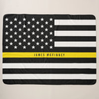 Thin Yellow Line Dispatcher Flag Monogram Large