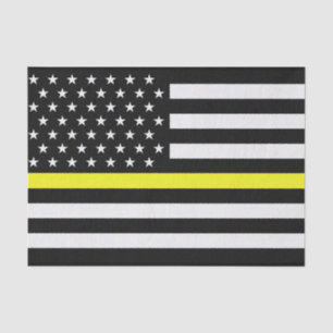 Thin Yellow Line Dispatcher Flag Tissue Paper