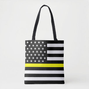 Thin Yellow Line Dispatcher Flag Tote Bag