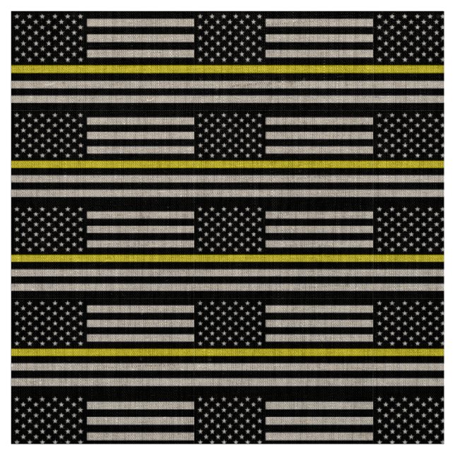 Thin Yellow Line Dispatchers Flag Fabric (Swatch)