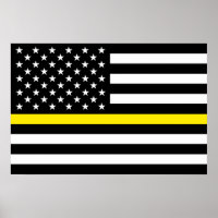Thin Yellow Line Dispatchers Flag