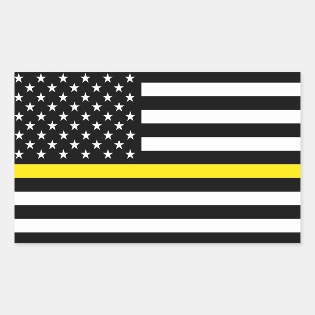 Thin Yellow Line Dispatchers Flag Sticker (Front)