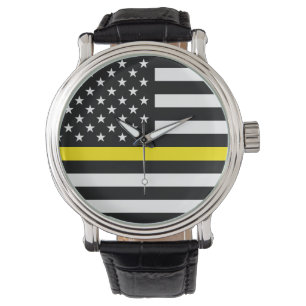 Thin Yellow Line Dispatchers Flag Watch