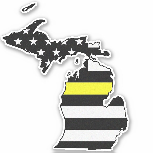 Thin Yellow Line Flag Michigan (Front)