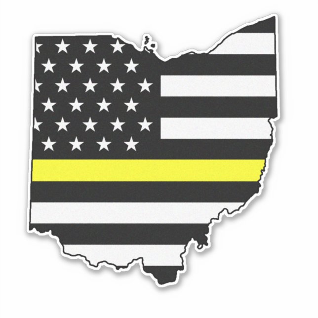 Thin Yellow Line Flag Ohio (Front)