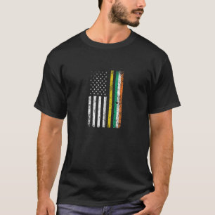 Thin Yellow Line Irish American Flag Dispatcher T-Shirt