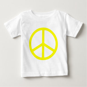 Thin Yellow Peace Sign Baby T-Shirt