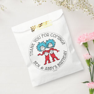 Thing 1 Thing 2   Twins Birthday Favor Favour Bag