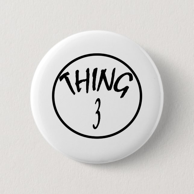 thing 3 2 inch round button (Front)