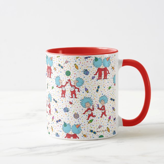 Thing One Thing Two Celebration Pattern Mug (Right)