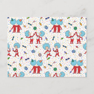 Thing One Thing Two Celebration Pattern Postcard
