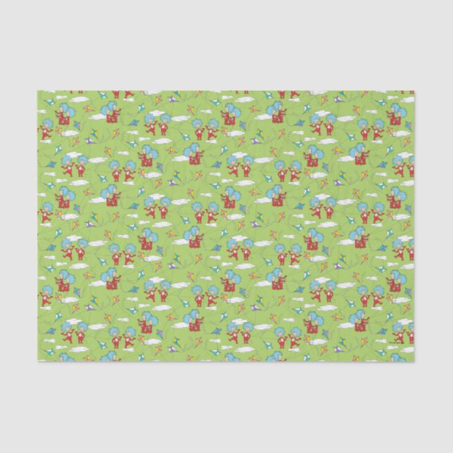 Thing One Thing Two Flying Kite Things Pattern Tissue Paper (Front)