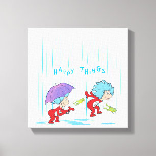 Thing One Thing Two Happy Things Canvas Print