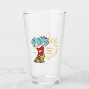 Thing One Thing Two Happy Things-Giving! Glass