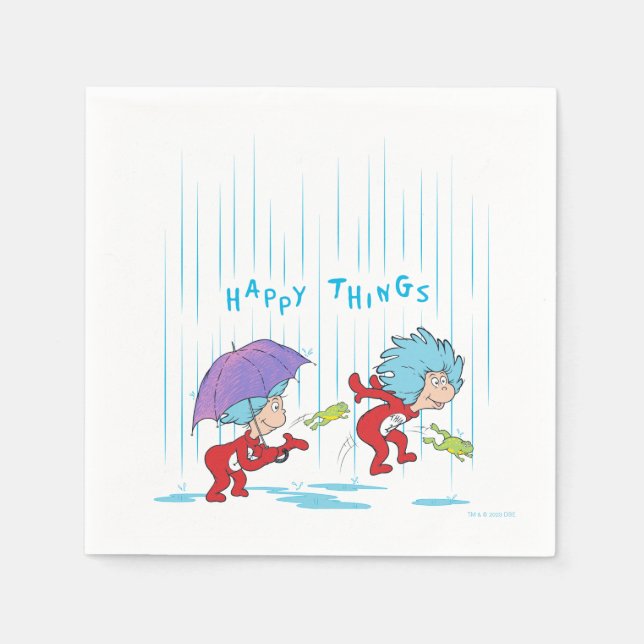 Thing One Thing Two Happy Things Napkin (Front)