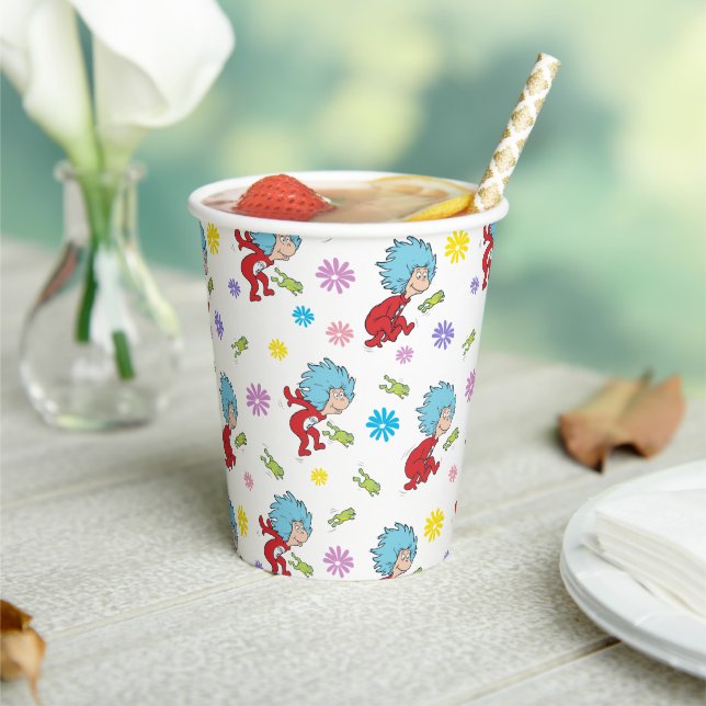 Thing One Thing Two Hoppy Frog Things Pattern Paper Cups (Insitu)