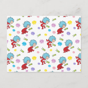Thing One Thing Two Hoppy Frog Things Pattern Postcard