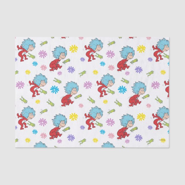 Thing One Thing Two Hoppy Frog Things Pattern Tissue Paper (Front)