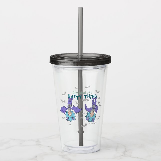 Thing One Thing Two Kind of a Batty Thing Acrylic Tumbler (Front)