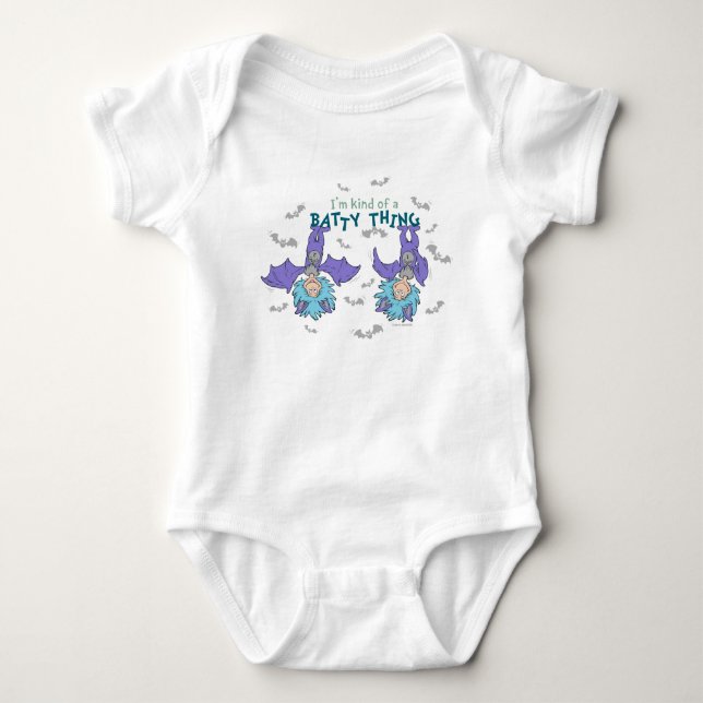 Thing One Thing Two Kind of a Batty Thing Baby Bodysuit (Front)