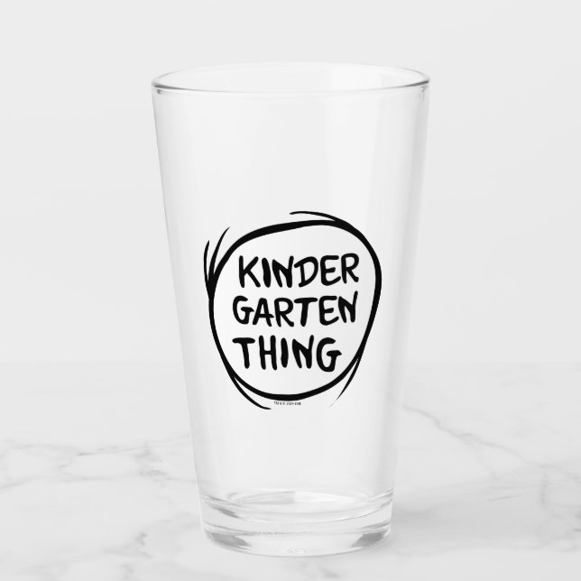 Thing One Thing Two - Kindergarten Thing Glass (Front)