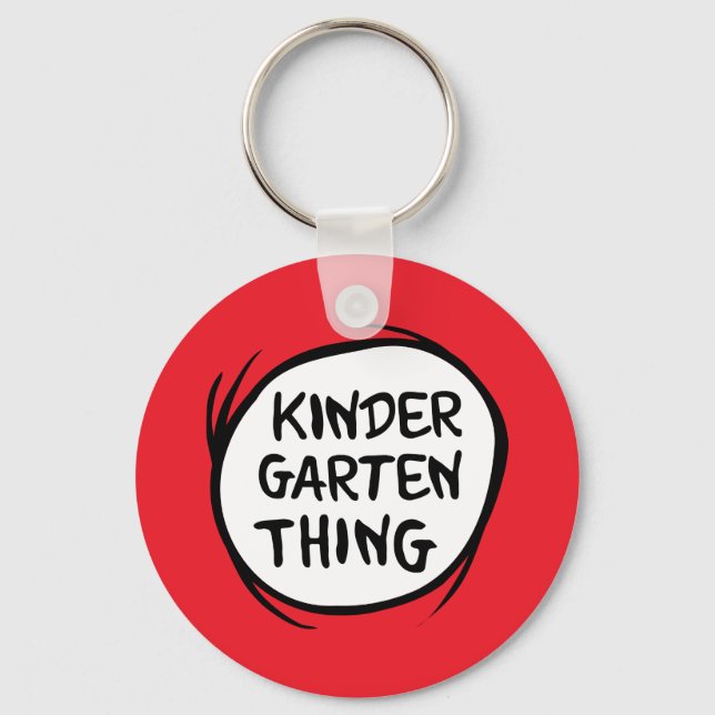 Thing One Thing Two - Kindergarten Thing Keychain (Front)