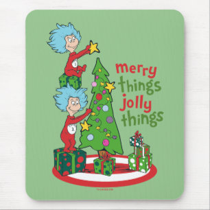 Thing One Thing Two Merry Things Jolly Things Mouse Pad