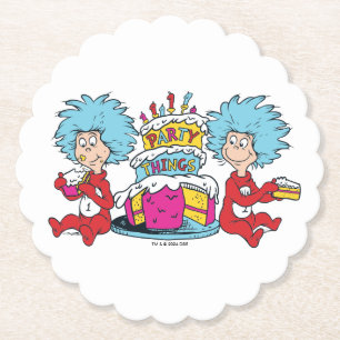 Thing One Thing Two Party Things Paper Coaster