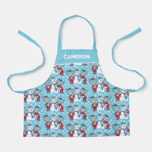 Thing One Thing Two Snowman Pattern Apron