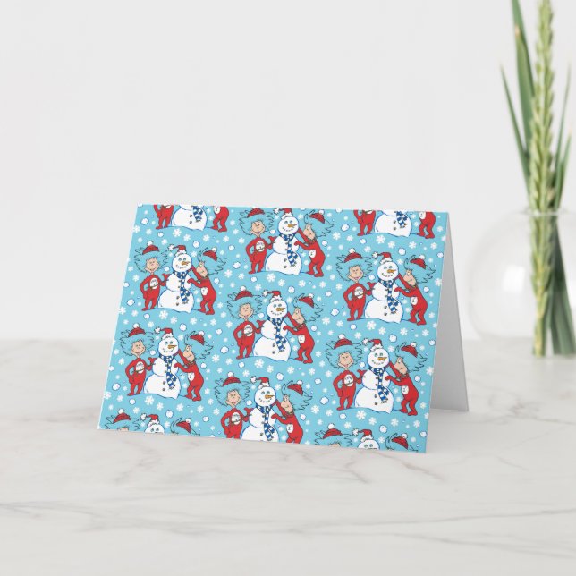 Thing One Thing Two Snowman Pattern Card (Front)