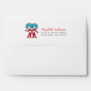 Thing One Thing Two   Twins Baby Shower Envelope