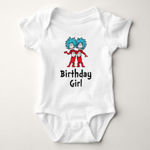 Thing One Thing Two Twins Birthday   Birthday Girl Baby Bodysuit