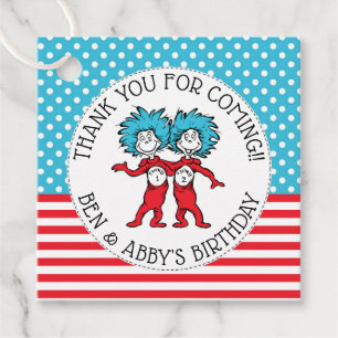 Thing One Thing Two   Twins Birthday Favour Tags