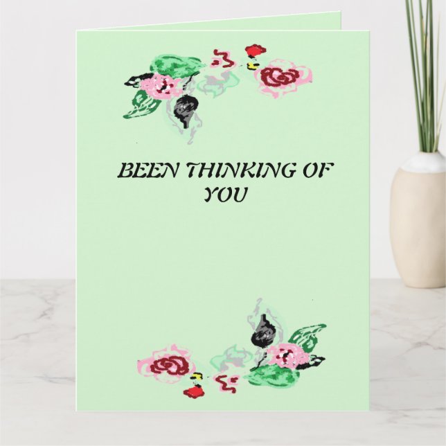 Thinging of You : Vine with Roses Card (Front)