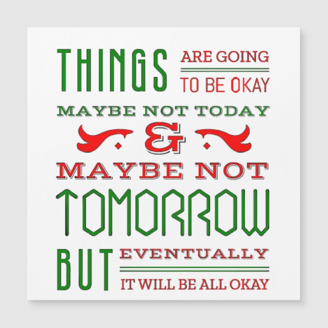 Things are going to be OK. (Front)