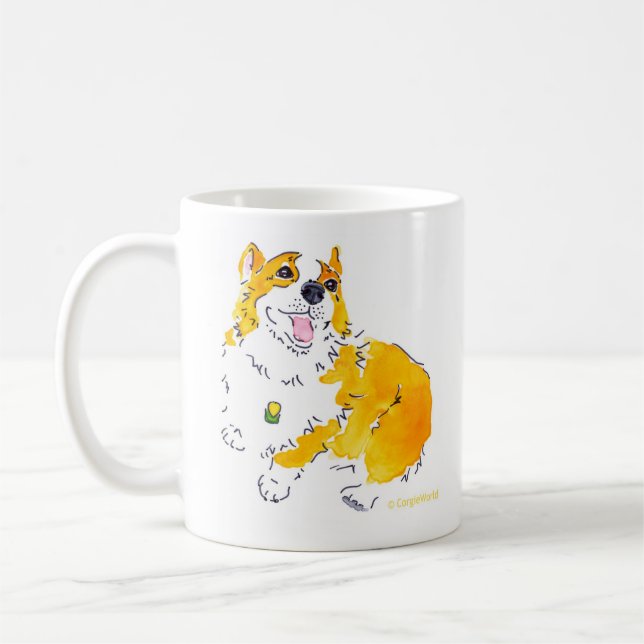 Things Are Looking Up! Corgi Mug (Left)