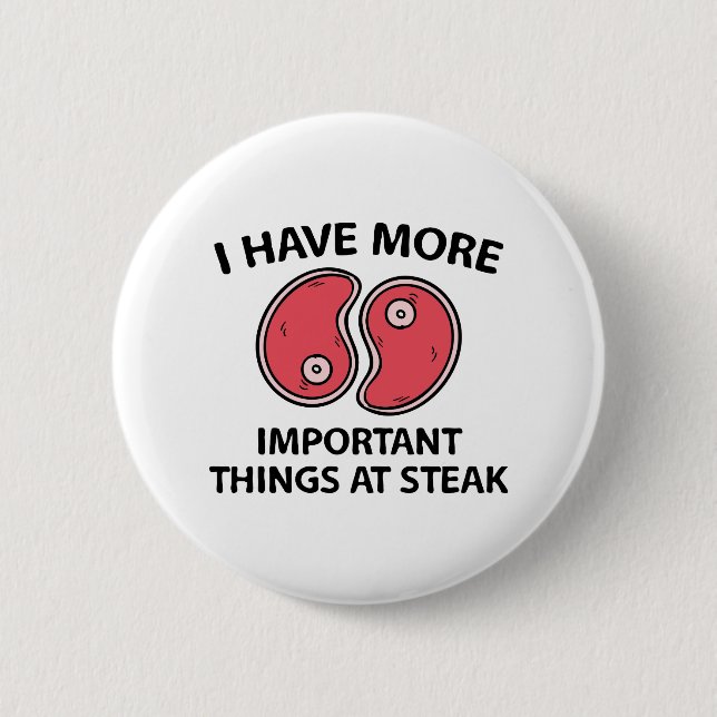 Things At Steak 2 Inch Round Button (Front)
