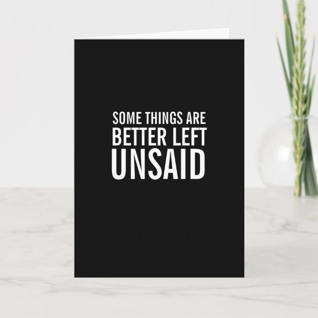 Things Better Left Unsaid Funny Apology Card (Front)