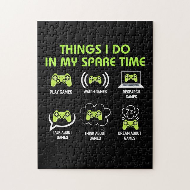 Things Gamer Do In Spare Time Jigsaw Puzzle (Vertical)