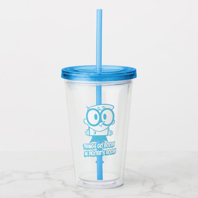 Things Go Boom In Dexter's Room Acrylic Tumbler (Front)
