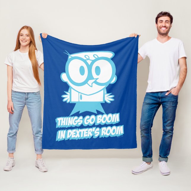 Things Go Boom In Dexter's Room Fleece Blanket (In Situ)