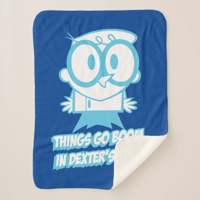 Things Go Boom In Dexter's Room Sherpa Blanket (Front)