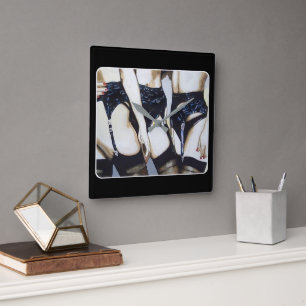 'Things Happen' Painting on a Square Wall Clock