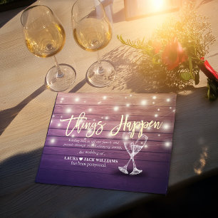 Things Happen Wedding Postponement Change of Plans Announcement Postcard