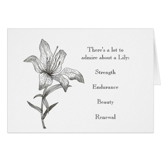 Things I admire about you Card (Front Horizontal)