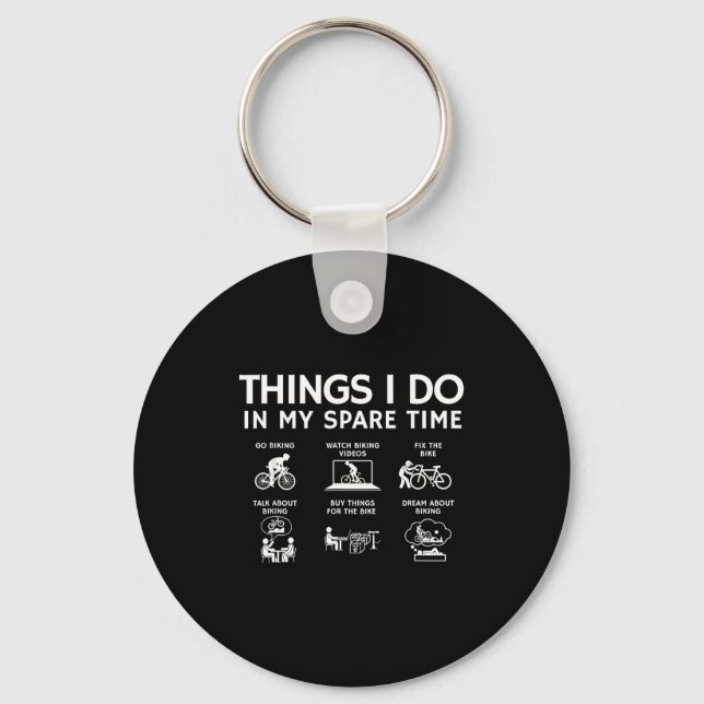 Things I Do In My Spare Time, Bicycle Cycling Love Keychain (Front)
