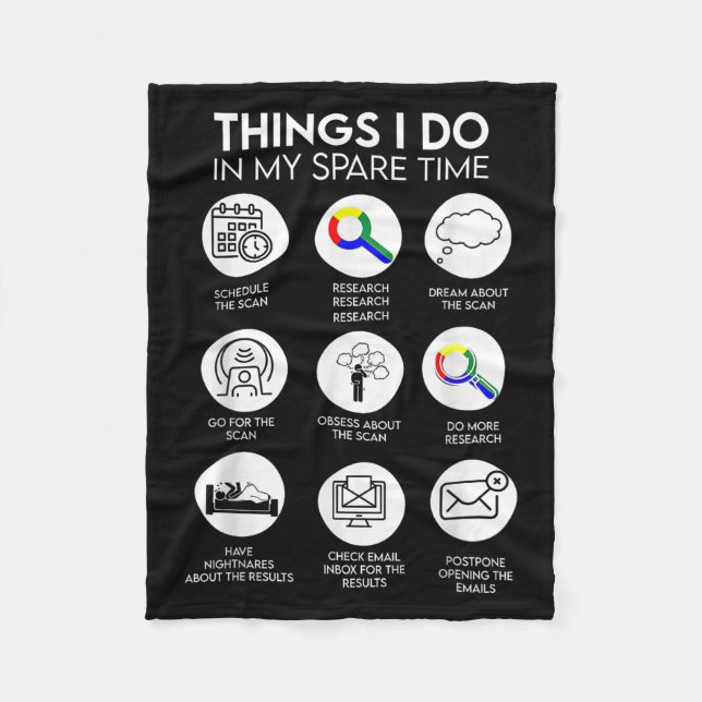 Things I Do In My Spare Time Cancer Patient With S Fleece Blanket (Front)