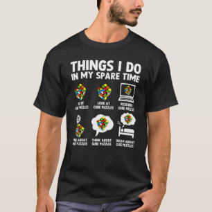 Things I Do In My Spare Time Cube Puzzle Speed Cub T-Shirt