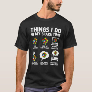 Things I Do In My Spare Time Cube Puzzle Speed Cub T-Shirt